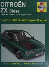 book Haynes Citroen ZX Diesel Service & Repair Manual 1991-1998