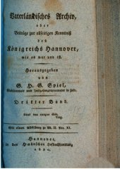 book Vaterländisches Archiv, oder Beiträge zur allseitigen Kentnnis des Königreichs Hannover, wie es war und ist