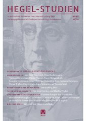 book Hegel-Studien Band 53/54: Hegels Rechtsphilosophie