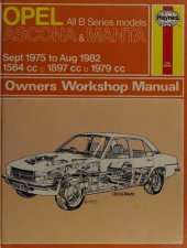 book Haynes Opel Ascona & Manta Owners Workshop Manual