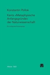 book Kants Metaphysische Anfangsgründe der Naturwissenschaft: Ein kritischer Kommentar