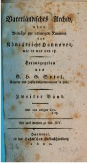 book Vaterländisches Archiv, oder Beiträge zur allseitigen Kentnnis des Königreichs Hannover, wie es war und ist