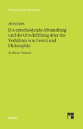 book Die entscheidende Abhandlung und die Urteilsfällung über das Verhältnis von Gesetz und Philosophie