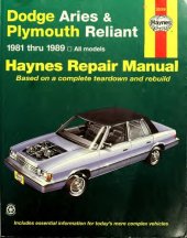 book Haynes Dodge Aries and Plymouth Reliant Automotive Repair Manual 5th Edition