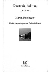 book Construir, habitar, pensar