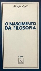 book O nascimento da filosofia