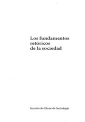 book Los fundamentos retóricos de la sociedad