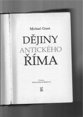 book Dějiny antického Říma