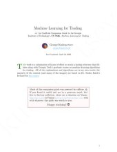 book Machine Learning for Trading, or, An Unofficial Guide to Georgia Institute of Technology's CS7646: Machine Learning for Trading