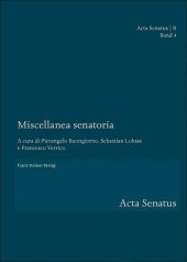 book Miscellanea Senatoria