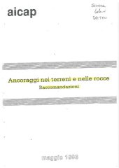 book Ancoraggi nei terreni e nelle rocce - Raccomandazioni