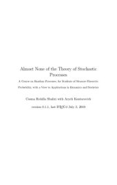 book Shalizi C.R., Kontorovich A. Almost none of the theory of stochastic processes