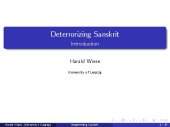 book Deterrorizing Sanskrit - Slides