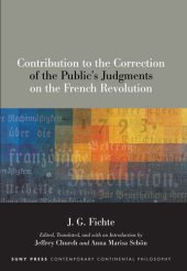 book Contribution to the Correction of the Public's Judgments on the French Revolution (SUNY series in Contemporary Continental Philosophy)