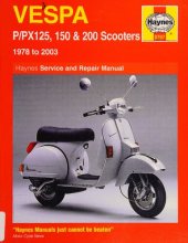 book Haynes Vespa P/PX125, 150 & 200 Service and Repair Manual 1978 to 2003