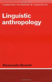 book Linguistic Anthropology (Cambridge Textbooks in Linguistics)