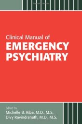 book Clinical Manual of Emergency Psychiatry