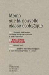 book Mémo sur la nouvelle classe écologique