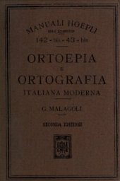 book Ortoepia e ortografia italiana moderna