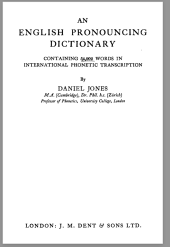 book An English Pronouncing Dictionary: containing 54902 words in international phonetic transcription