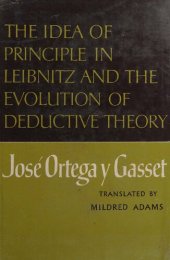 book The Idea of Principle in Leibnitz and the Evolution of Deductive Theory