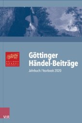 book Göttinger Händel-Beiträge, Band 21: Jahrbuch/Yearbook 2020