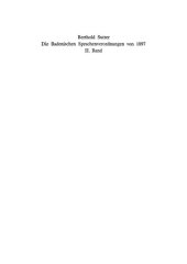 book Die Badenischen Sprachenverordnungen von 1897: II. Band