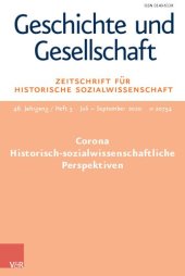 book Corona – Historisch-sozialwissenschaftliche Perspektiven: Geschichte und Gesellschaft. Zeitschrift für Historische Sozialwissenschaft Heft 3/2020