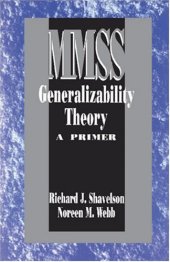 book Generalizability Theory: A Primer (Measurement Methods for the Social Science)