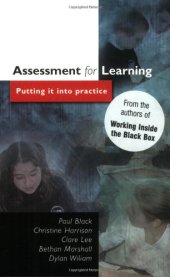 book Assessment for Learning: putting it into practice