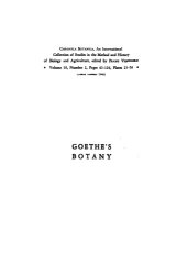 book Goethe's Botany: The Metamorphosis of Plants (1790) and Tobler's Ode to Nature (1782)