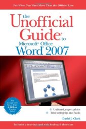 book The Unofficial Guide to Microsoft Office Word 2007