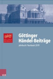 book Göttinger Händel-Beiträge, Band 20: Jahrbuch/Yearbook 2019