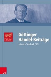 book Göttinger Händel-Beiträge, Band 22: Jahrbuch/Yearbook 2021