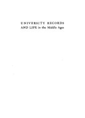 book University Records and Life in the Middle Ages