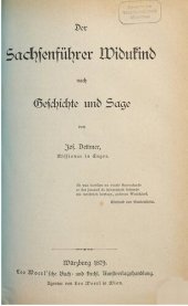 book Der Sachsenführer Widukind nach Geschichte und Sage