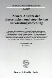 book Neuere Ansätze der theoretischen und empirischen Entwicklungsforschung