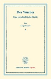 book Der Wucher: Eine socialpolitische Studie