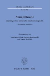 book Normentheorie: Grundlage einer universalen Strafrechtsdogmatik. Buttenheimer Gespräche