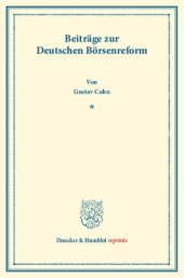 book Beiträge zur Deutschen Börsenreform