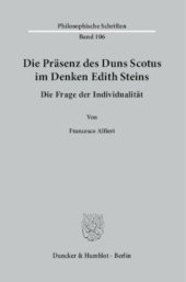 book Die Präsenz des Duns Scotus im Denken Edith Steins: Die Frage der Individualität