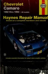 book Haynes Chevrolet Camaro Automotive Repair Manual