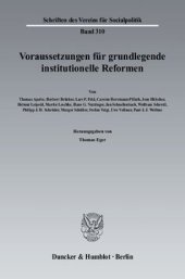 book Voraussetzungen für grundlegende institutionelle Reformen