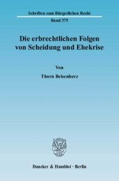 book Die erbrechtlichen Folgen von Scheidung und Ehekrise