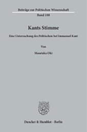 book Kants Stimme: Eine Untersuchung des Politischen bei Immanuel Kant