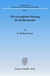 book Die vertragliche Haftung des Rechtsanwalts