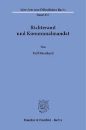 book Richteramt und Kommunalmandat