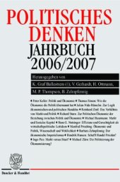 book Politisches Denken. Jahrbuch 2006/2007