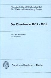 book Der Einzelhandel 1959 - 1985