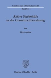 book Aktive Sterbehilfe in der Grundrechtsordnung